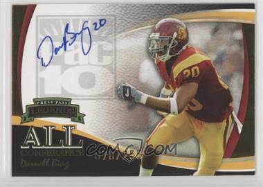 2006 Press Pass Legends - All Conference Autographs - Gold #_DABI - Darnell Bing /255