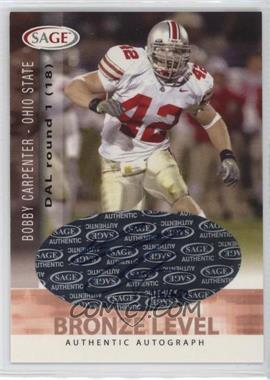 2006 SAGE - Autographs - Bronze Level #A11 - Bobby Carpenter /650