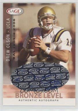 2006 SAGE - Autographs - Bronze Level #A38 - Drew Olson /650