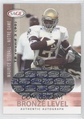 2006 SAGE - Autographs - Bronze Level #A48 - Maurice Stovall /400