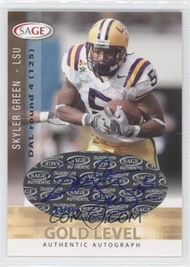 2006 SAGE - Autographs - Gold Level #A20 - Skyler Green /200