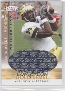 2006 SAGE - Autographs - Gold Level #A3 - Jason Avant /200