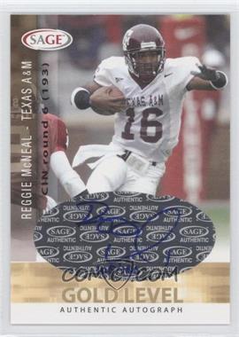 2006 SAGE - Autographs - Gold Level #A33 - Reggie McNeal /150