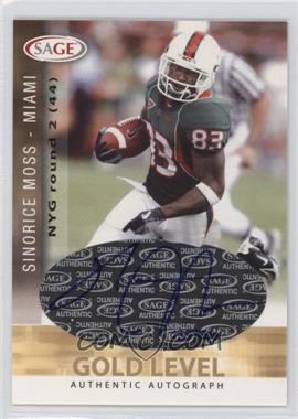 2006 SAGE - Autographs - Gold Level #A36 - Sinorice Moss /200