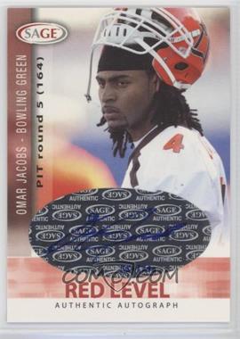 2006 SAGE - Autographs - Red Level #A28 - Omar Jacobs /700