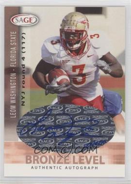 2006 SAGE - Autographs - Red Level #A50 - Leon Washington /999