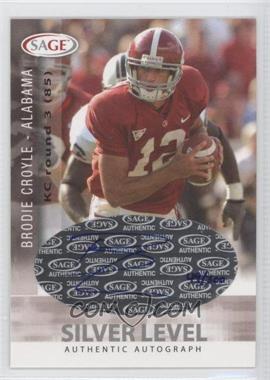 2006 SAGE - Autographs - Silver Level #A13 - Brodie Croyle /300