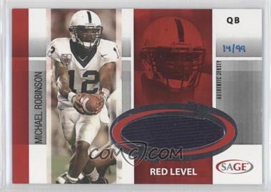 2006 SAGE - Jersey - Red #J14 - Michael Robinson /99