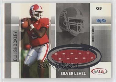 2006 SAGE - Jersey - Silver #J15 - D.J. Shockley /50