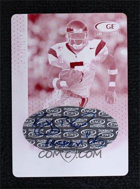 2006 SAGE Game Exclusives - Autographs - Printing Plate Magenta #A-02 - Reggie Bush /1