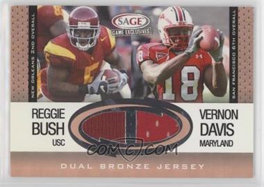 2006 SAGE Game Exclusives - Dual Jerseys - Bronze #CS 4 - Reggie Bush, Vernon Davis