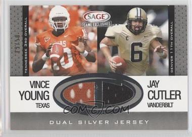 2006 SAGE Game Exclusives - Dual Jerseys - Silver #CS 8 - Vince Young, Jay Cutler /50