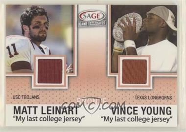 2006 SAGE Game Exclusives - Jersey Combos - Bronze #CG 3 - Vince Young, Matt Leinart