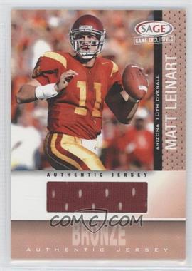 2006 SAGE Game Exclusives - Oversize Jerseys - Bronze #SJ 2 - Matt Leinart