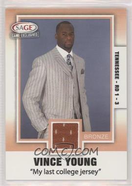 2006 SAGE Game Exclusives - Vince Young Jerseys - Bronze #VY 5 - Vince Young