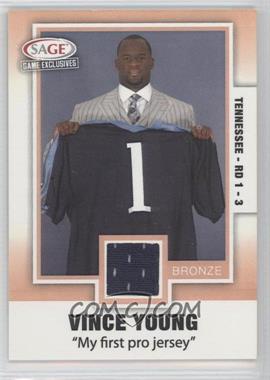 2006 SAGE Game Exclusives - Vince Young Jerseys - Bronze #VY 7 - Vince Young
