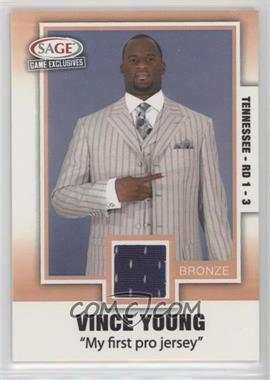 2006 SAGE Game Exclusives - Vince Young Jerseys - Bronze #VY 9 - Vince Young