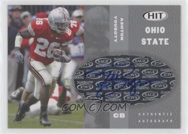 2006 SAGE Hit - Autographs - Silver #A26 - Ashton Youboty