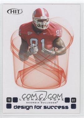 2006 SAGE Hit - Design for Success - Blue #D-31 - Leonard Pope