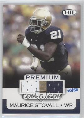 2006 SAGE Hit - Jerseys - Premium #MS - Maurice Stovall /50