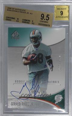 2006 SP Authentic - [Base] #200 - Rookie Authentic Signatures - Gerald Riggs Jr. /1175 [BGS 9.5 GEM MINT]