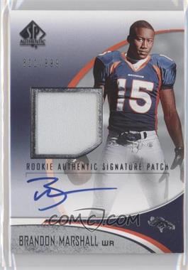 2006 SP Authentic - [Base] #260 - Rookie Authentic Signature Patch - Brandon Marshall /999