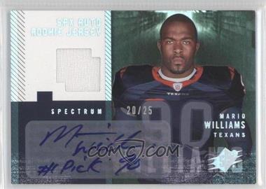 2006 SPx - [Base] - Spectrum #213 - Autographed Rookie Jersey - Mario Williams /25