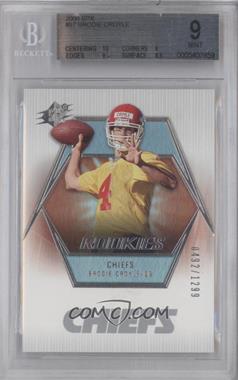 2006 SPx - [Base] #97 - Rookies - Brodie Croyle /1299 [BGS 9 MINT]