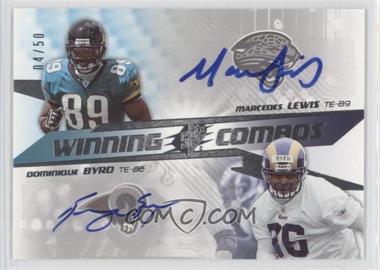 2006 SPx - Winning Combos #WC-BL - Marcedes Lewis, Dominique Byrd /50