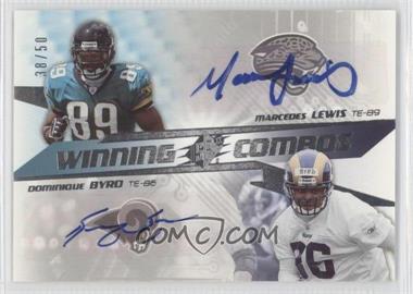 2006 SPx - Winning Combos #WC-BL - Marcedes Lewis, Dominique Byrd /50