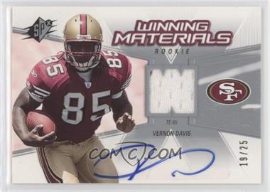 2006 SPx - Winning Materials Rookie - Signatures #WMR-VD - Vernon Davis /25