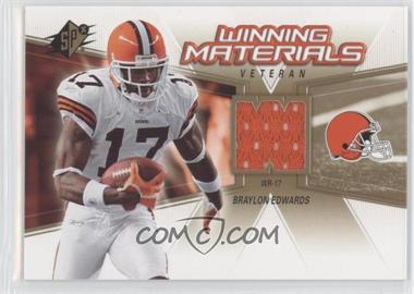 2006 SPx - Winning Materials Veteran #WMV-BE - Braylon Edwards