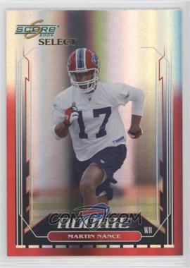 2006 Score Select - [Base] - Red Zone #346 - Martin Nance /25