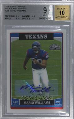 2006 Topps Chrome - [Base] - Rookie Autographs #256 - Mario Williams [BGS 9 MINT]