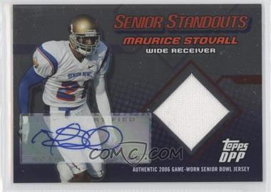 2006 Topps Draft Picks and Prospects (DPP) - Senior Standouts Relics - Silver Foil Autographs #SSA-MS - Maurice Stovall /50