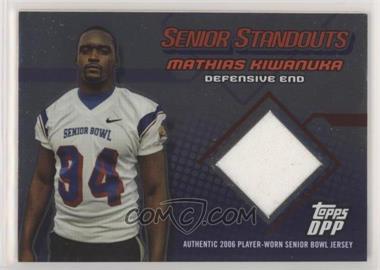 2006 Topps Draft Picks and Prospects (DPP) - Senior Standouts Relics - Silver Foil #SS-MK - Mathias Kiwanuka /50