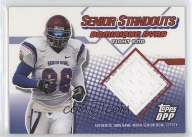 2006 Topps Draft Picks and Prospects (DPP) - Senior Standouts Relics #SS-DB - Dominique Byrd