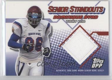 2006 Topps Draft Picks and Prospects (DPP) - Senior Standouts Relics #SS-DB - Dominique Byrd