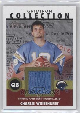 2006 Topps Heritage - Gridiron Collection Throwback Relics #GC-CW - Charlie Whitehurst
