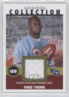 2006 Topps Heritage - Gridiron Collection Throwback Relics #GC-VY - Vince Young