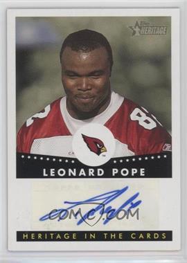 2006 Topps Heritage - Heritage in the Cards Autographs #HCA-LP - Leonard Pope