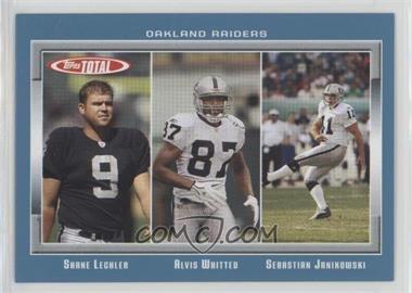 2006 Topps Total - [Base] - Total Blue #100 - Shane Lechler, Alvis Whitted, Sebastian Janikowski