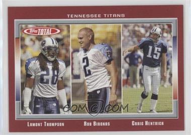 2006 Topps Total - [Base] - Total Red #152 - Lamont Thompson, Rob Bironas, Craig Hentrich