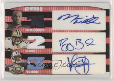 2006 Topps Triple Threads - Autographed Relic Combos #TTRCA-5 - Vince Young, Reggie Bush, Mario Williams /36