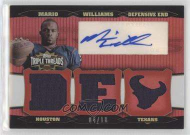 2006 Topps Triple Threads - Autographed Relics #TTRA-40 - Mario Williams /18