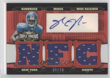 2006 Topps Triple Threads - Autographed Relics #TTRA-48 - Sinorice Moss /18