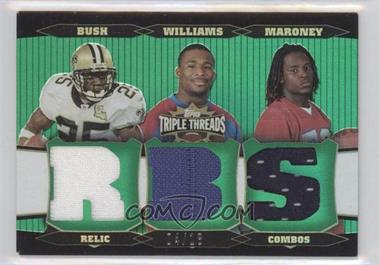 2006 Topps Triple Threads - Relic Combos - Emerald #TTRC19 - Reggie Bush, DeAngelo Williams, Laurence Maroney /18