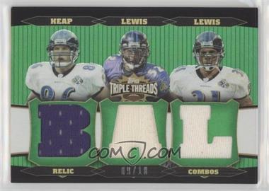 2006 Topps Triple Threads - Relic Combos - Emerald #TTRC56 - Todd Heap, Jamal Lewis, Ray Lewis /18