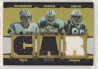 Jake Delhomme, DeShaun Foster, Steve Smith #/9