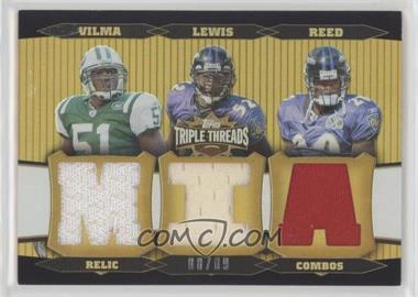 2006 Topps Triple Threads - Relic Combos - Gold #TTRC80 - Ray Lewis, Ed Reed, Jonathan Vilma /9